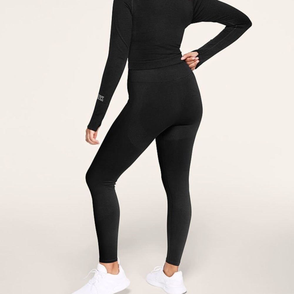 Vs pink black seamless leggings size S